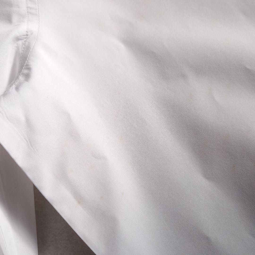 最高峰品 白シャツ マディソンブルー ロゴ刺繍 00 B.D タイプライター