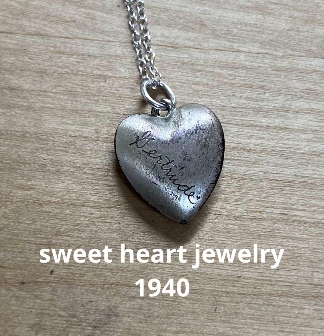 1940s スイートハートジュエリーネックレススターリングUSNARMYNAVY
