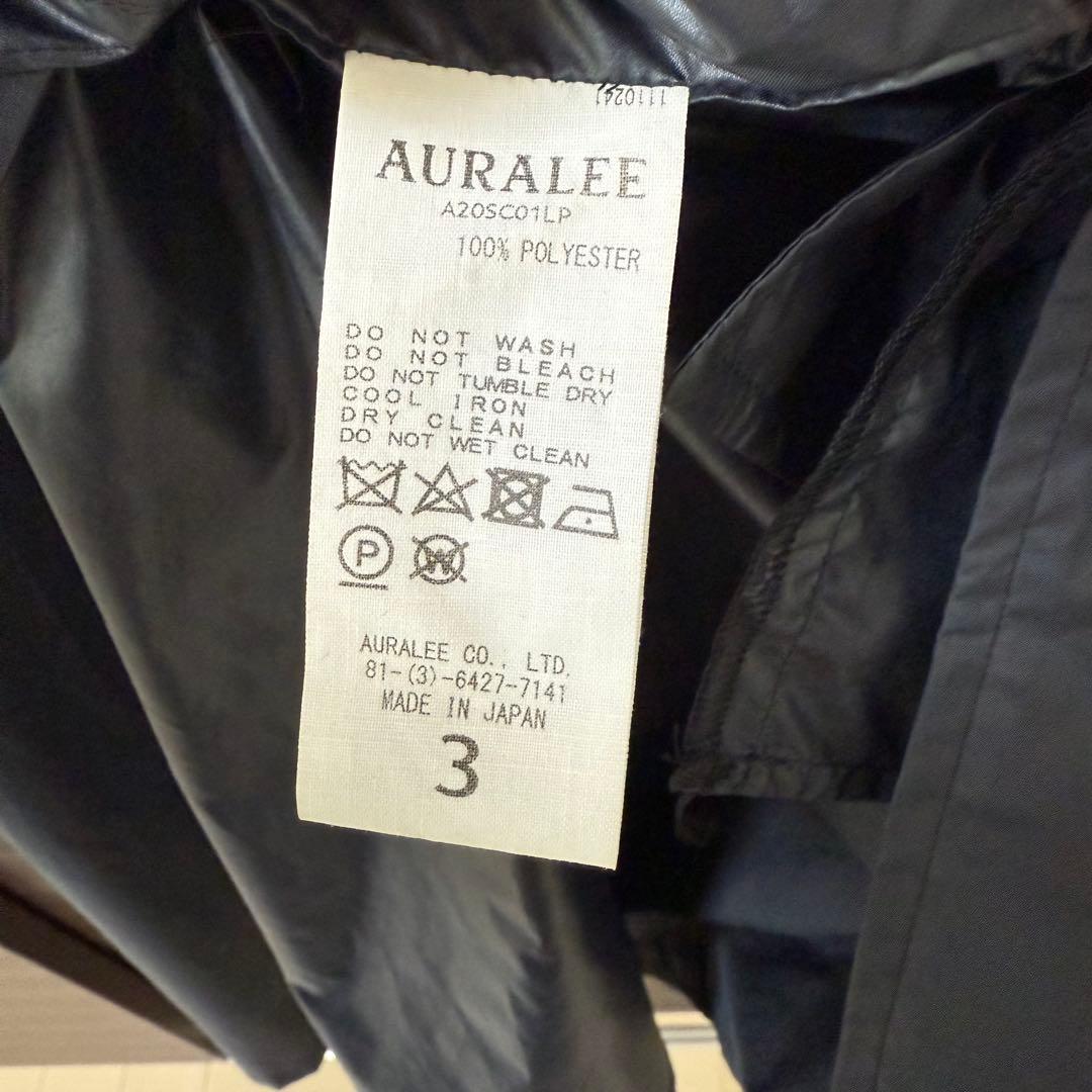p*i様 オーラリー スーパーライトポリエステルサテンカラーコート 美品