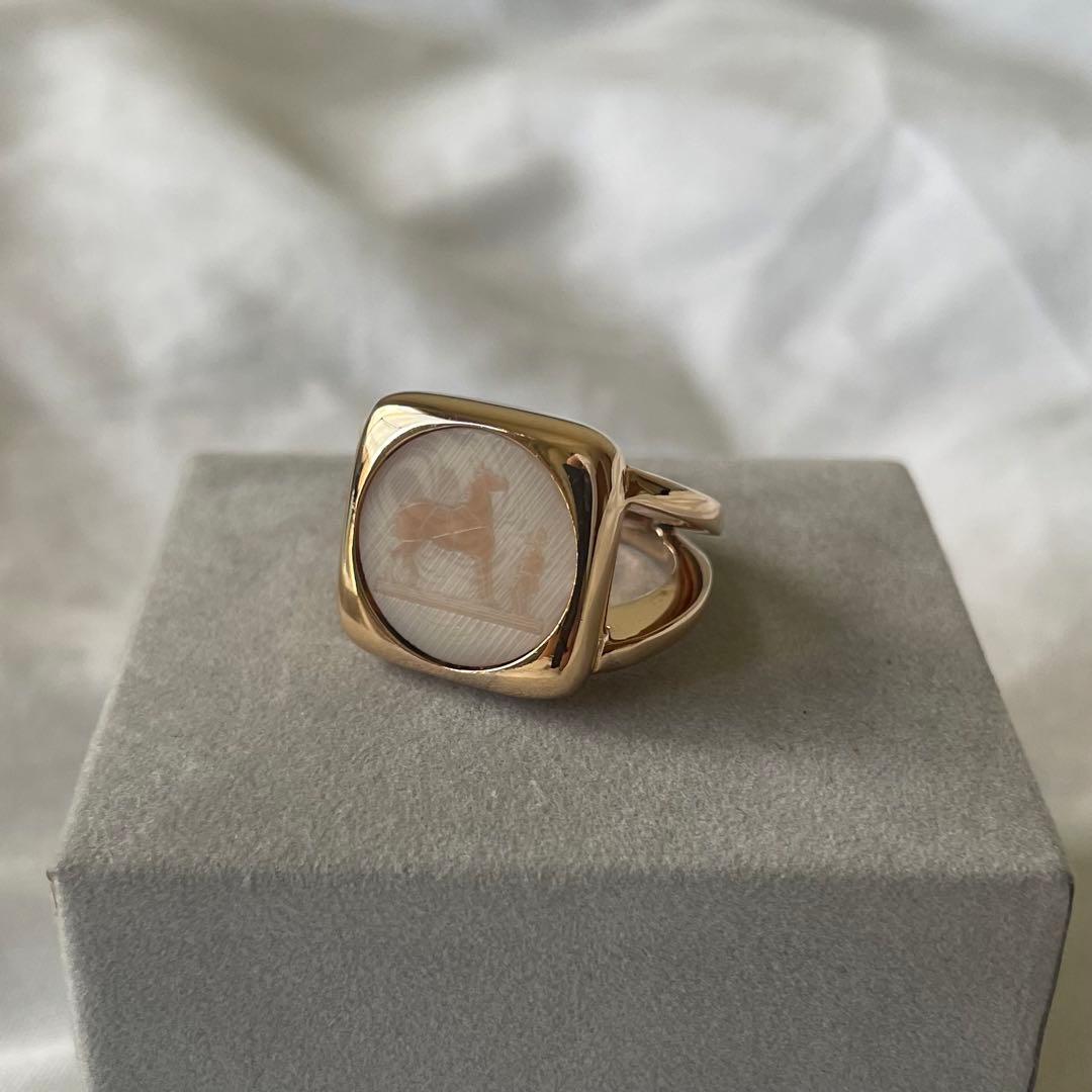 エルメス コロゾ リング 54 HERMES ヴィンテージ 常田大輝 ゴールド