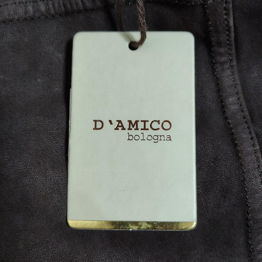 新品 Andrea D'AMICO サイズ54 ダミコ ライダース スエード