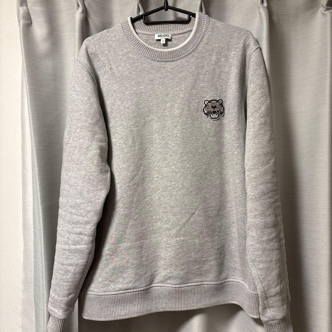 KENZO トラ刺繍 グレー スウェット S 中古・古着通販】KENZO (ケンゾー) 刺繍スウェット 虎 グレー サイズ