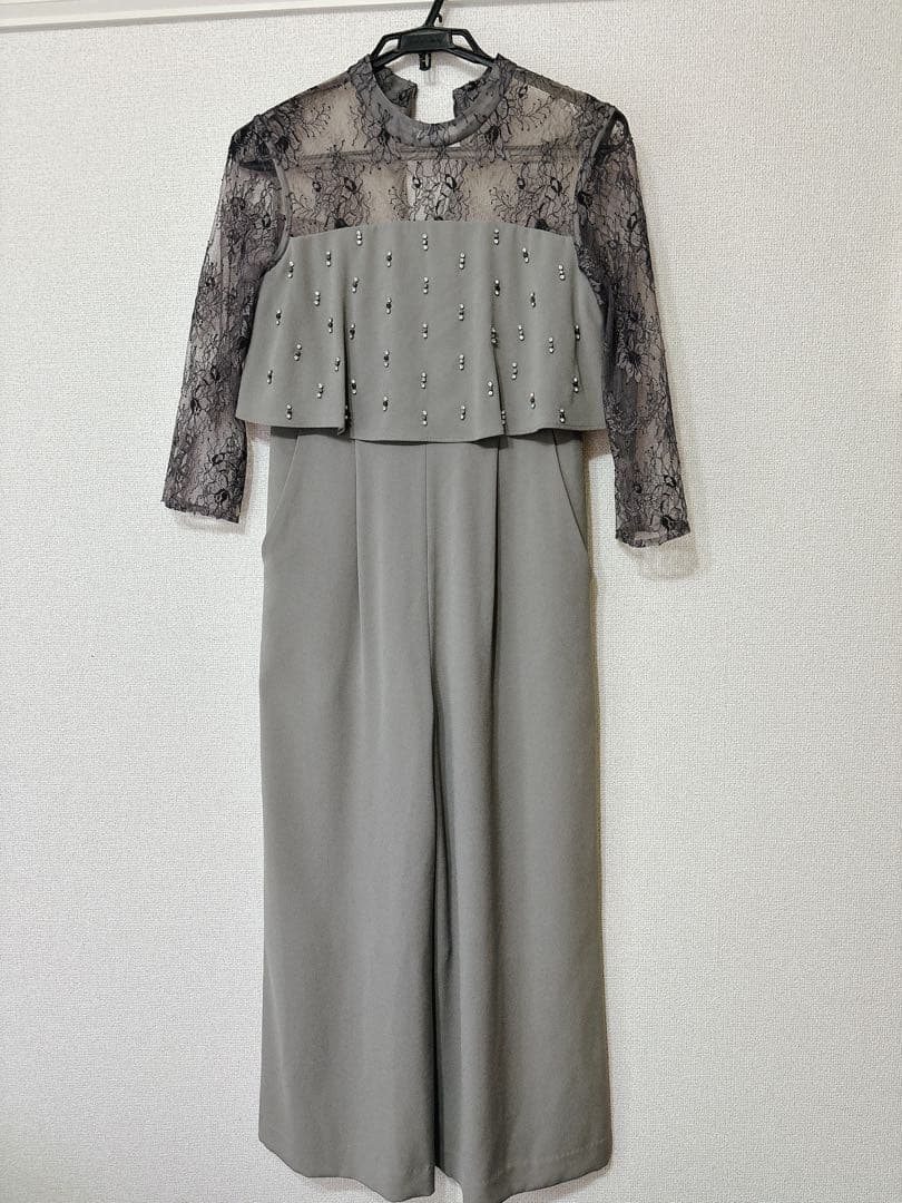 超美品‼️グレースコンチネンタル ダイアグラム刺繍ワイドサロペット