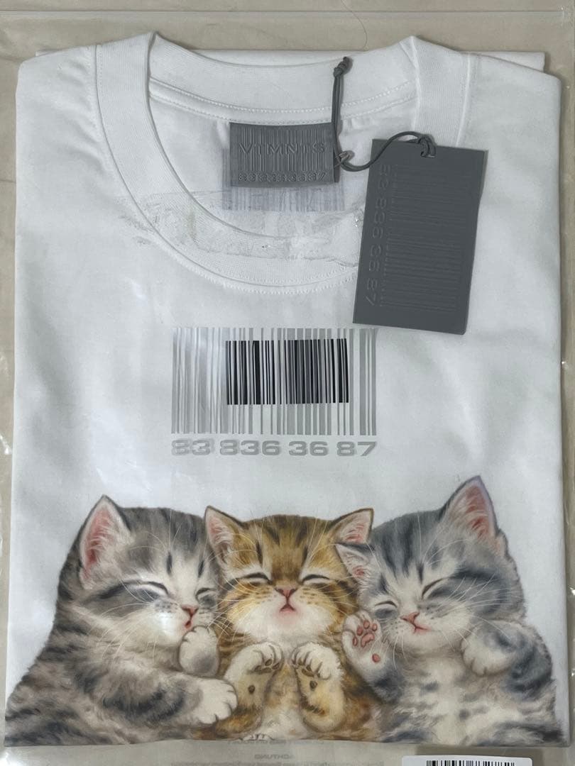 新品未使用】vtmnts cute cat T shirt 猫 Tシャツ - メルカリ