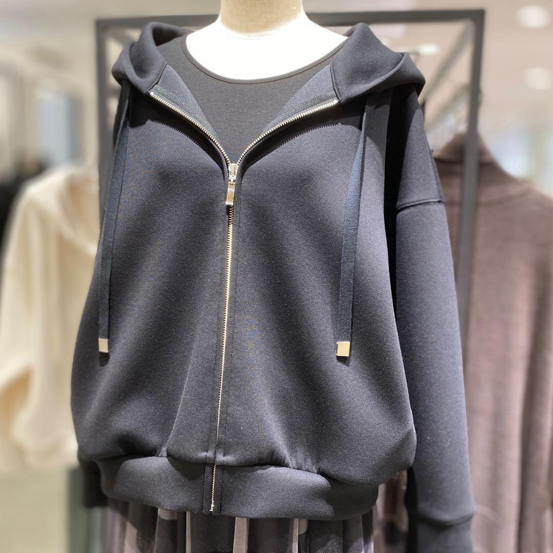 美品】ダンボールニットジップアップパーカー エムプルミエ