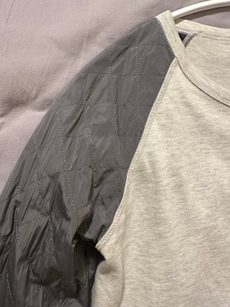 DRIES VAN NOTEN グレー トレーナー S キルティング 切り返し