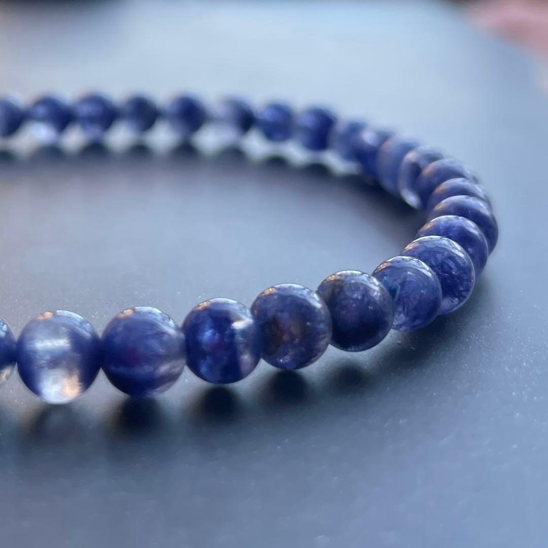 Y-6【高品質•新品】ディモルチェライトDumortierite 4.5mm 珠