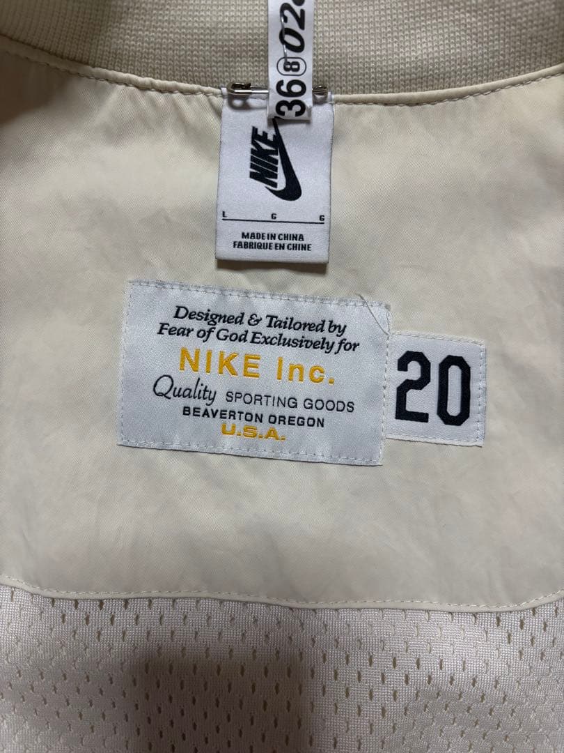 レアNike Fear of God クリーム色ジャケット サイズ20 - メルカリ