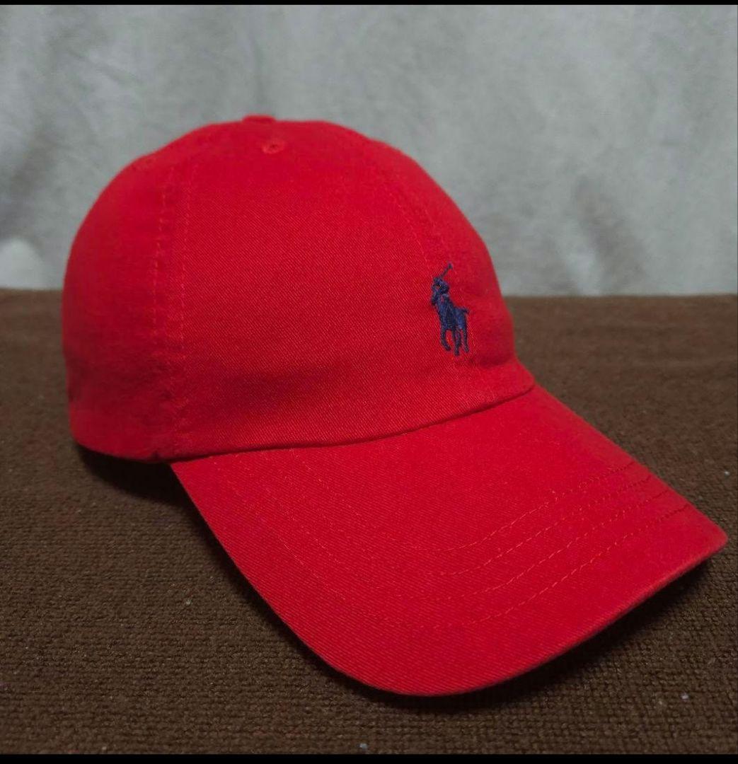 POLO ラルフローレン❢交渉可❢タキマキ❢ ポロキャップ レッド - メルカリ