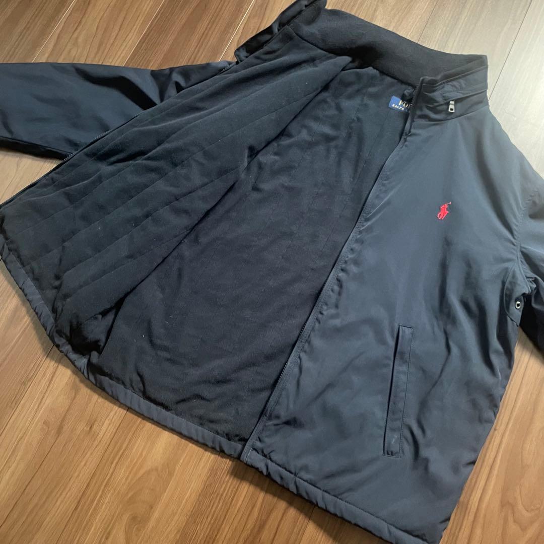 美品☆ポロラルフローレン☆中綿ブルゾン☆赤ポニー☆フード収納☆