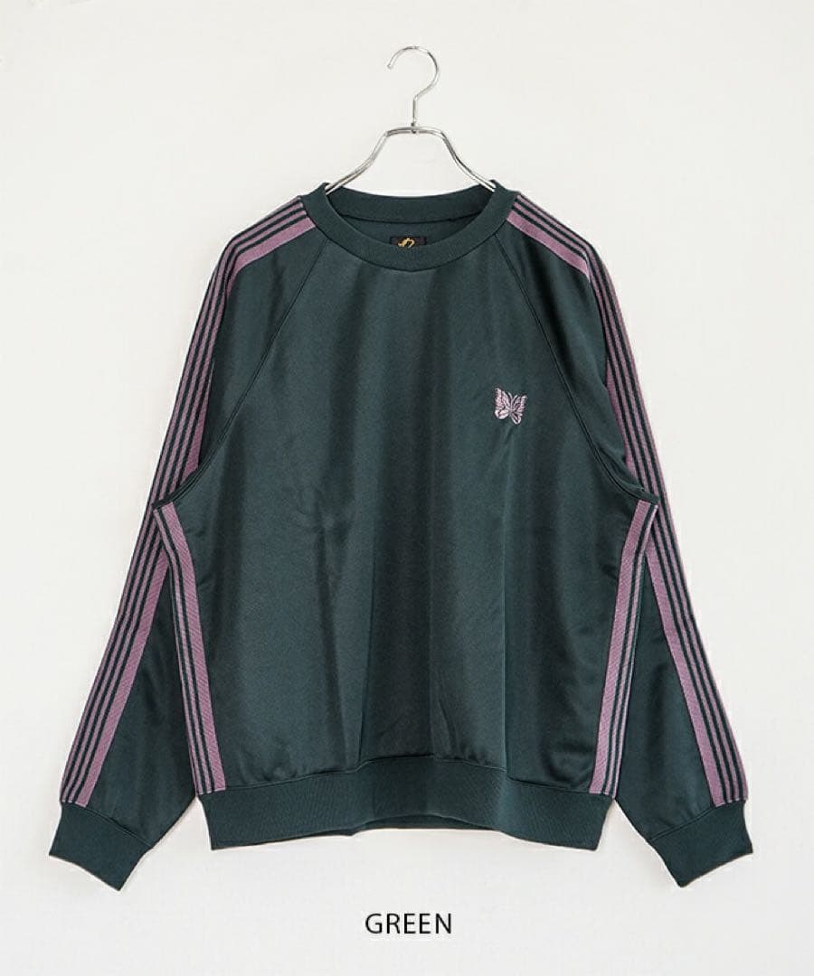 な*ゅ様 ニードルズ NEEDLES トラック クルーネック シャツ ポリスムー 40%OFF セール ニードルズ NEEDLES トラック クルーネック シャツ ポリ