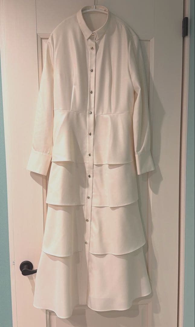 ルルウィルビー　レイヤードデザイン ホワイトワンピース LOULOU WILLOUGHBY（ルルウィルビー）の「【LOULOU WILLOUGHBY】ウール