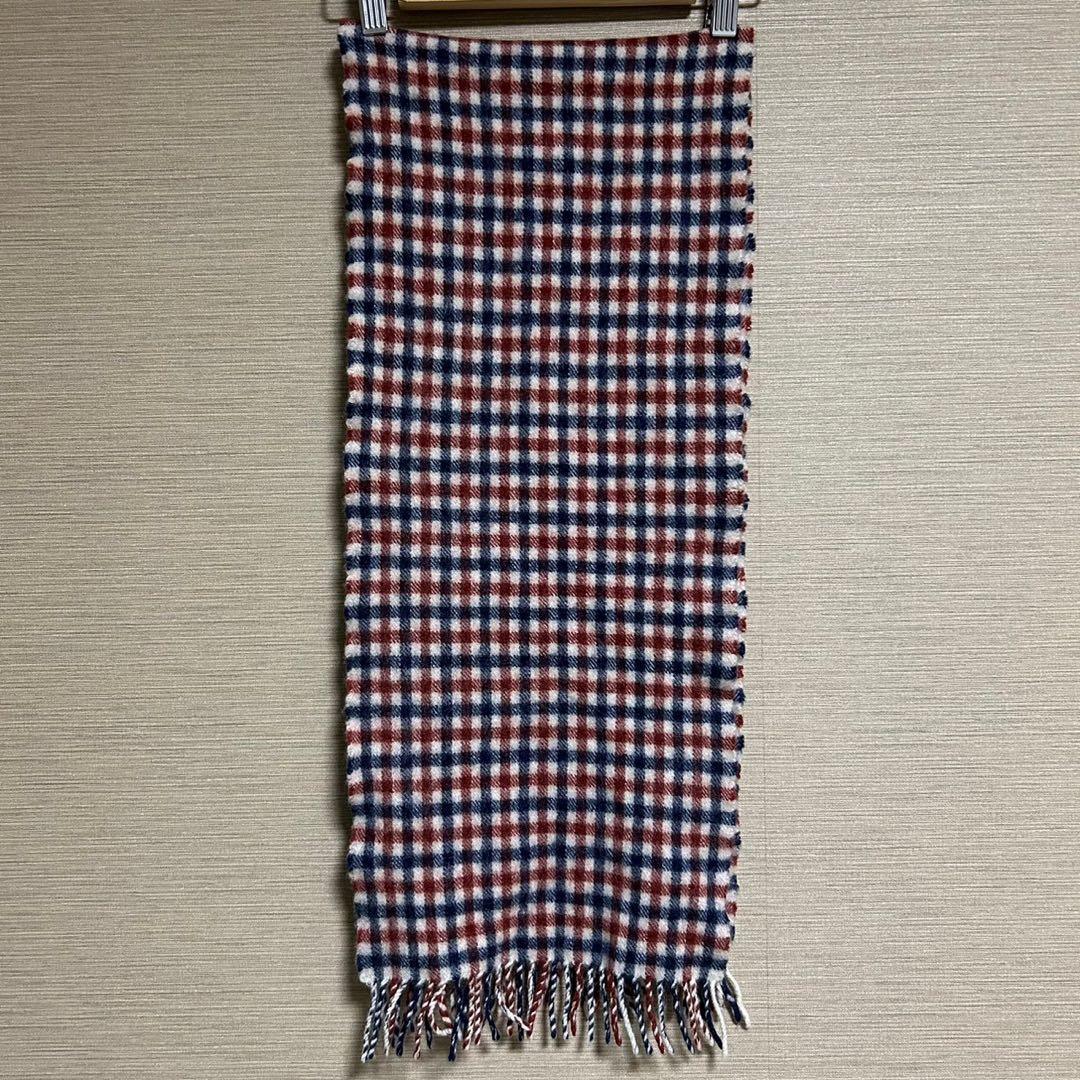 カシミヤ100% Aquascutum アクアスキュータム マフラー ストール