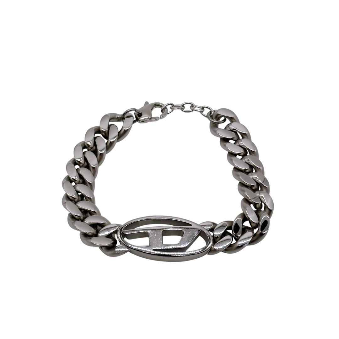 美品✨】DIESEL 喜平チェーン ブレスレット シルバー 外箱・保存袋付