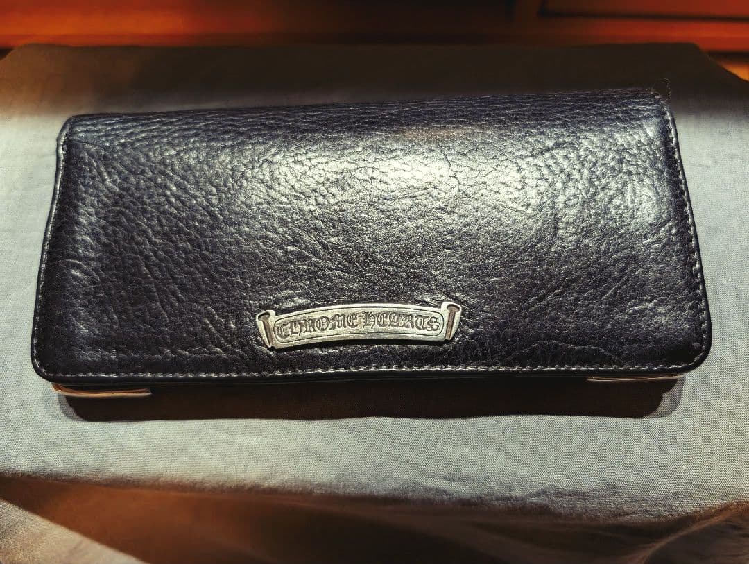 トラッカーウォレット ロング 3層】 ブラック ゴールド YKK トラッカー