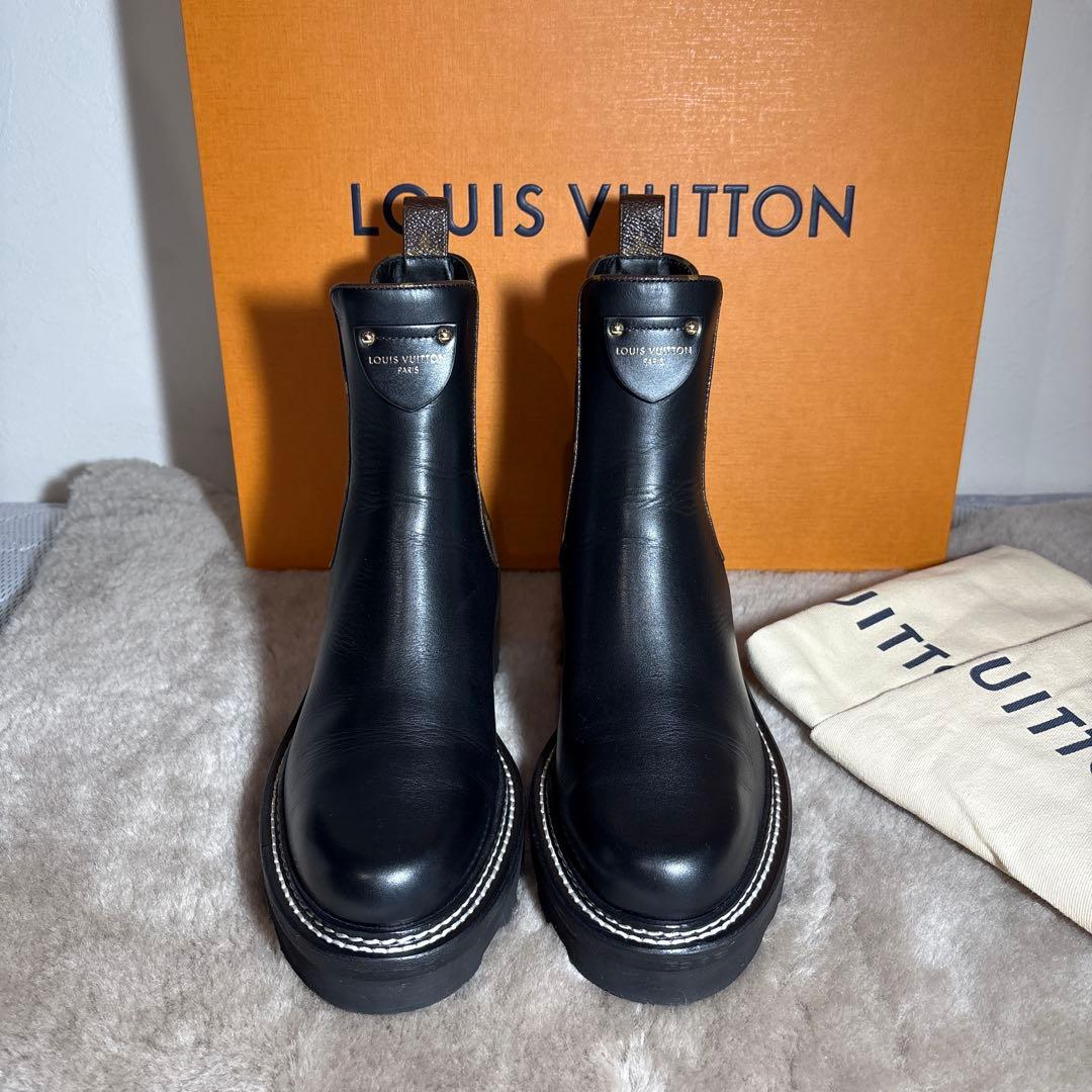 ルイヴィトン LOUIS VUITTON ショートブーツ ボブール 37 .5 - メルカリ