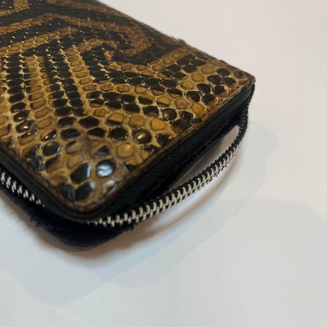 長財布財布 【希少】GUCCI カレイドパイソンラウンドファスナー蛇