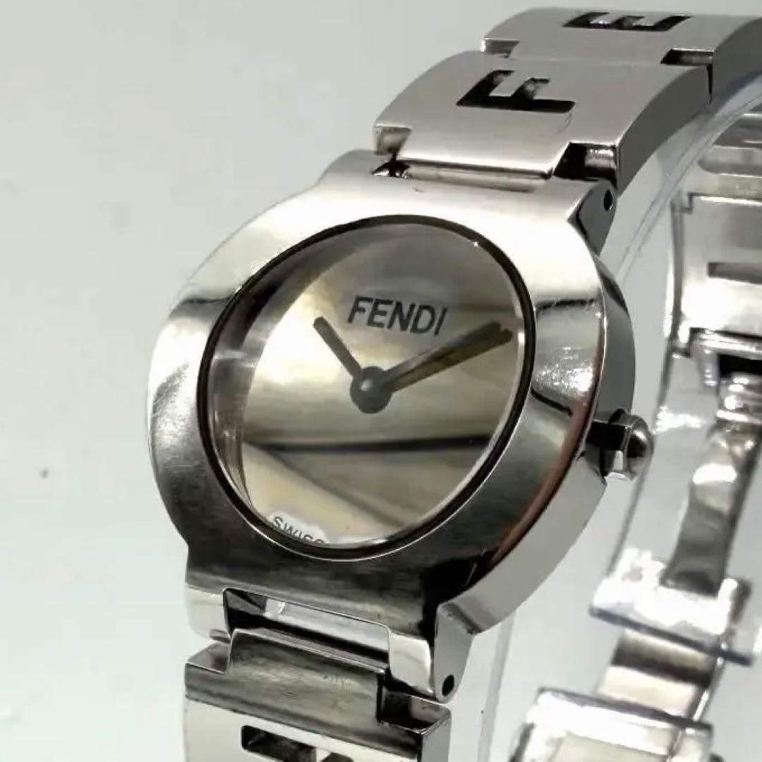稼働/純正ベルト✨フェンディ 腕時計 3050L ミラー文字盤 QZ レディース wine-king_2888800000019836