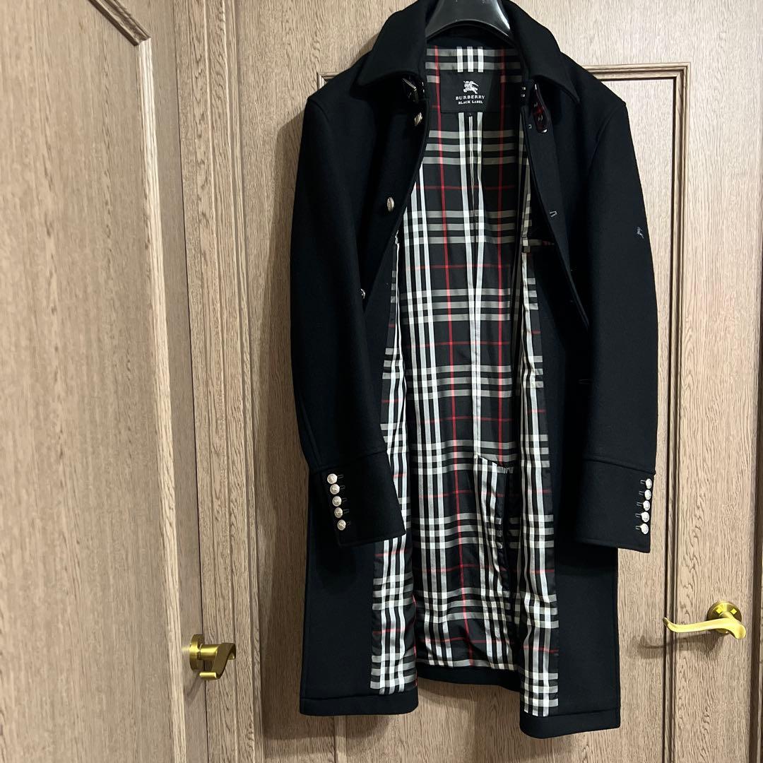 BURBERRY BLACKLABELシルバーボタンのチェスターコートL - ジャケット