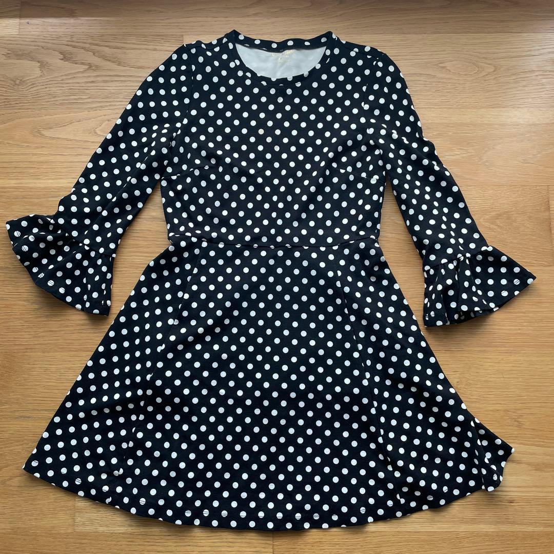 kate spade ドット柄ひざ丈ワンピース - メルカリ