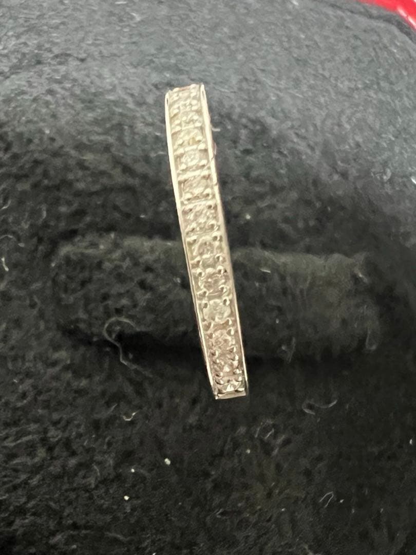 プラチナ950 0.08ct ハーフエタニティリング