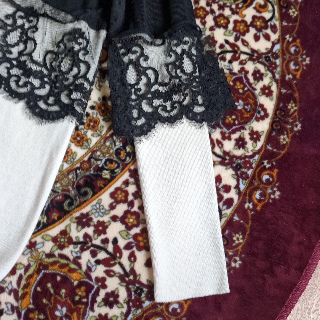 最終お値下げ 未使用 4298シズカコムロレース付きチュニック長袖2024