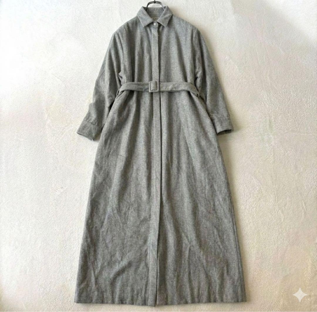 オーラリー ウールワンピース フランネル ロング グレー 0 WOMEN