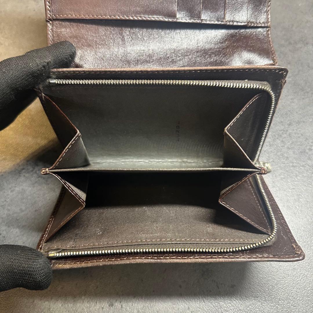 FENDI ズッカ 二つ折り財布 コンパクトウォレット コーナージップ