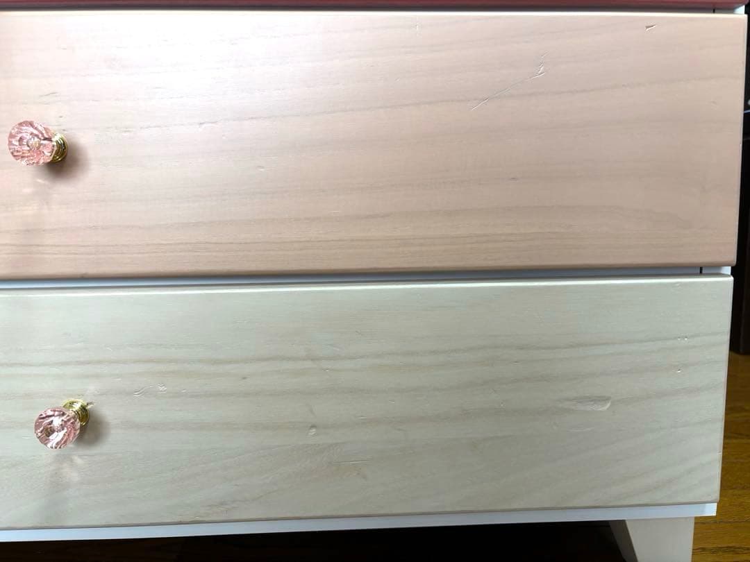 引き取り限定※ ニトリ チェスト タンス ローチェスト ピンク - メルカリ