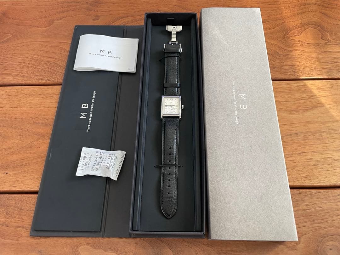 MBハイエンドドレスウォッチ シルバーケース×ブラックベルト
