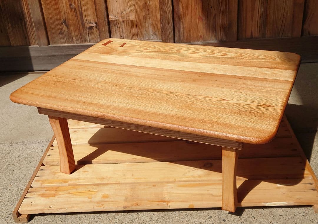 センの木の四角いちゃぶ台《リペア済》