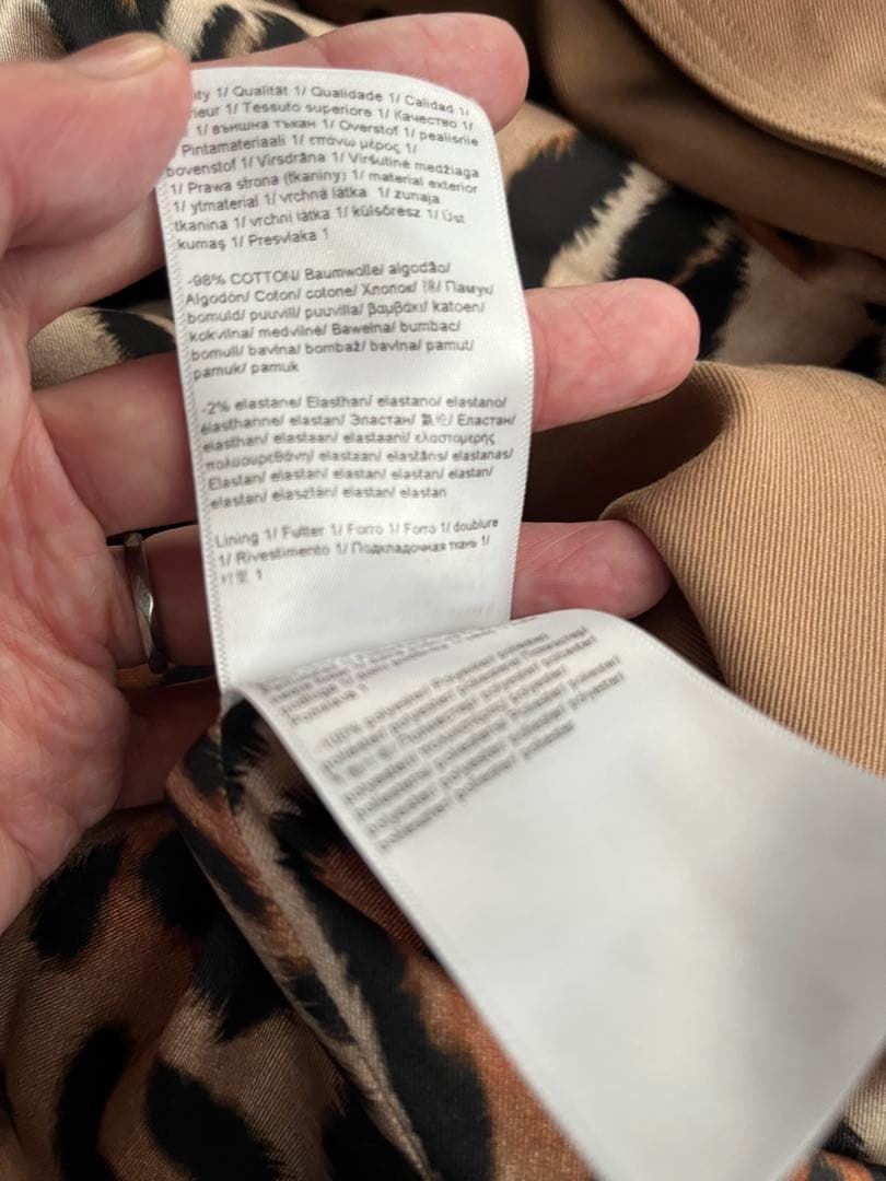 みい様専用極美品 ESCADA SPORT エスカーダ レオパードトレンチコート