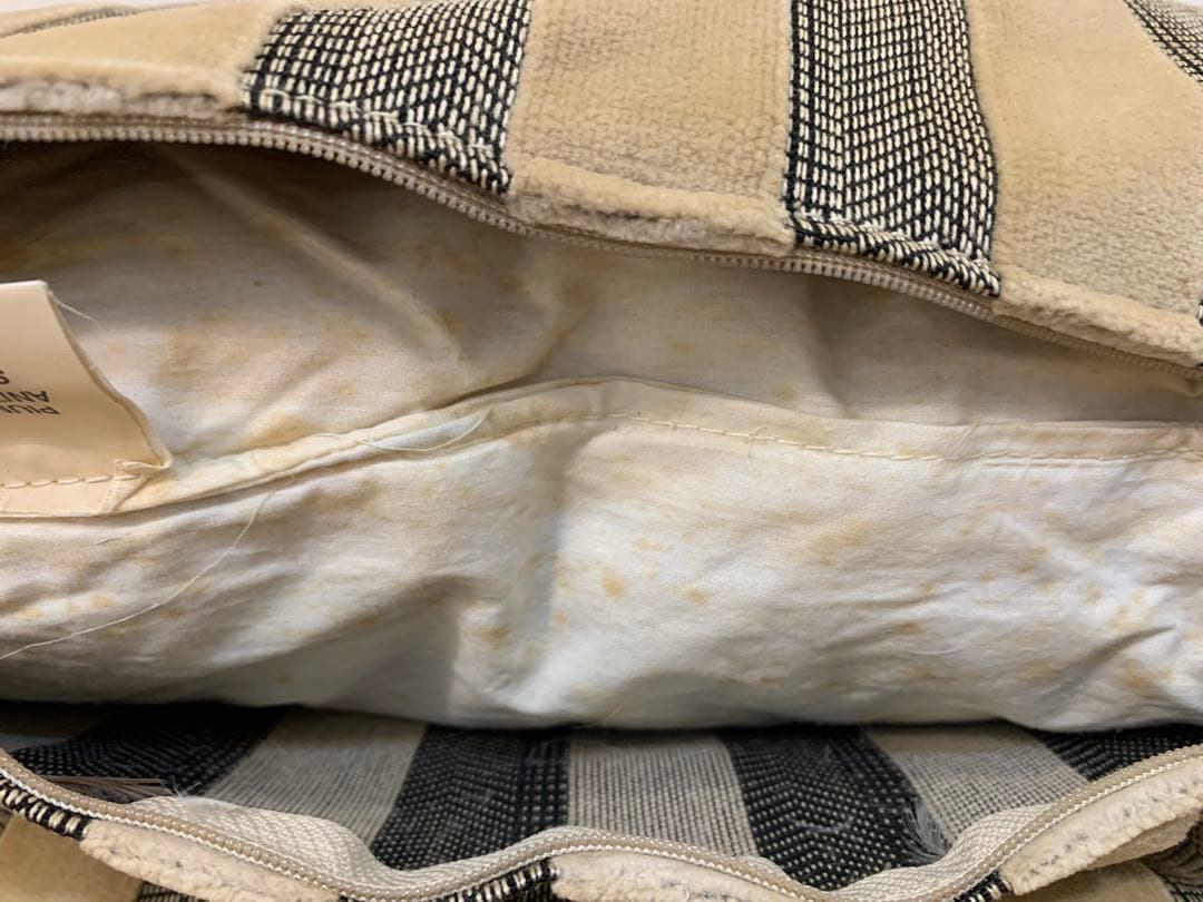 N0722-07☆FENDI フェンディ ストライプ柄クッション 2個セット