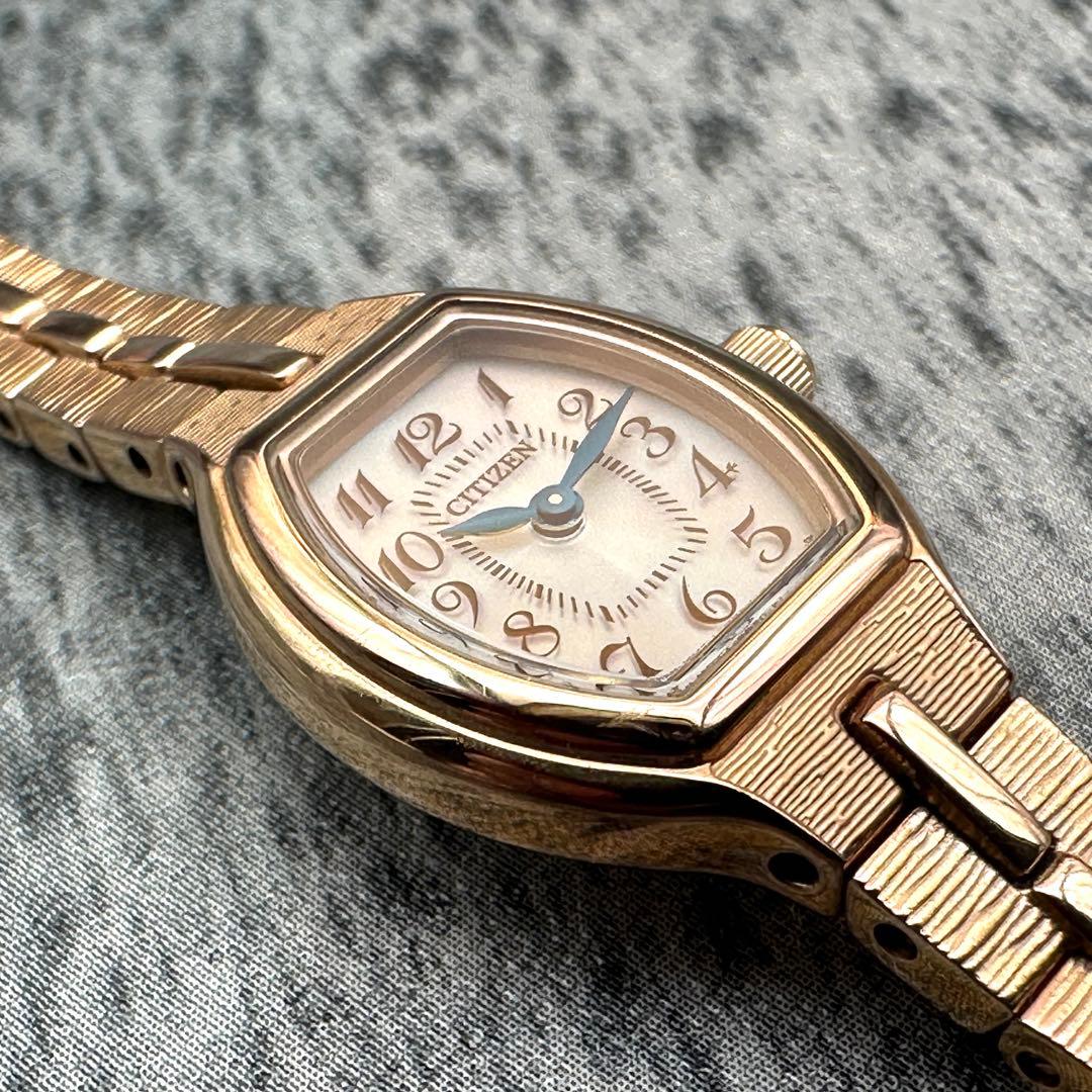 CITIZEN kii シェル文字盤 エコドライブ レディース ゴールド