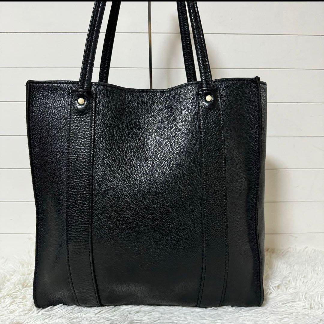 TORY LETHER トリーレザー トートバッグ ブラック シボ革 黒 - メルカリ