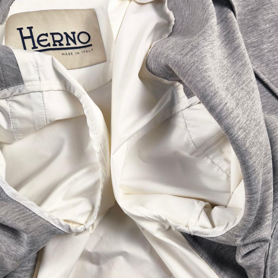みっちゃん様】HERNO ヘルノ ジップアップ 切り替え パーカー 48 L