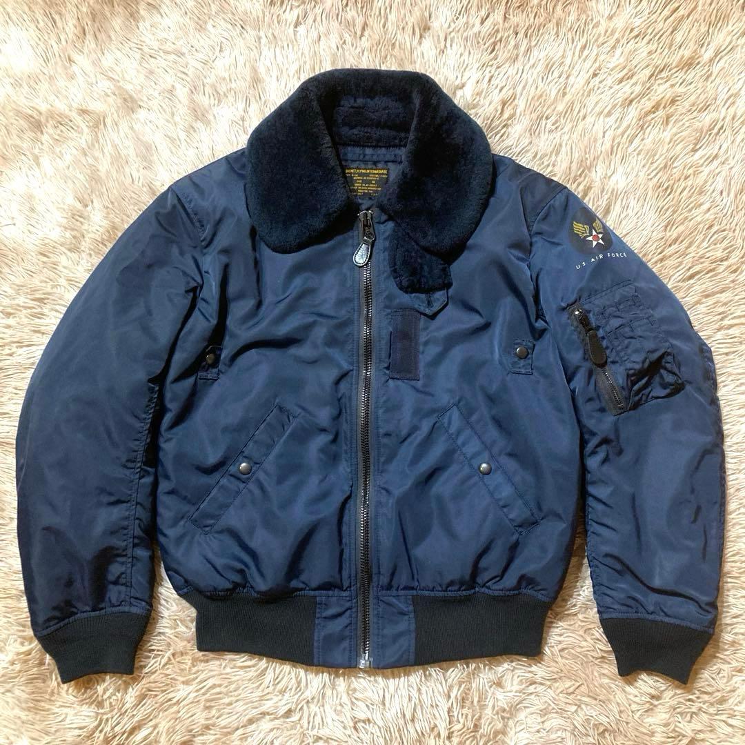 良品】HOUSTON B-15C フライトジャケット 40 ネイビー - メルカリ