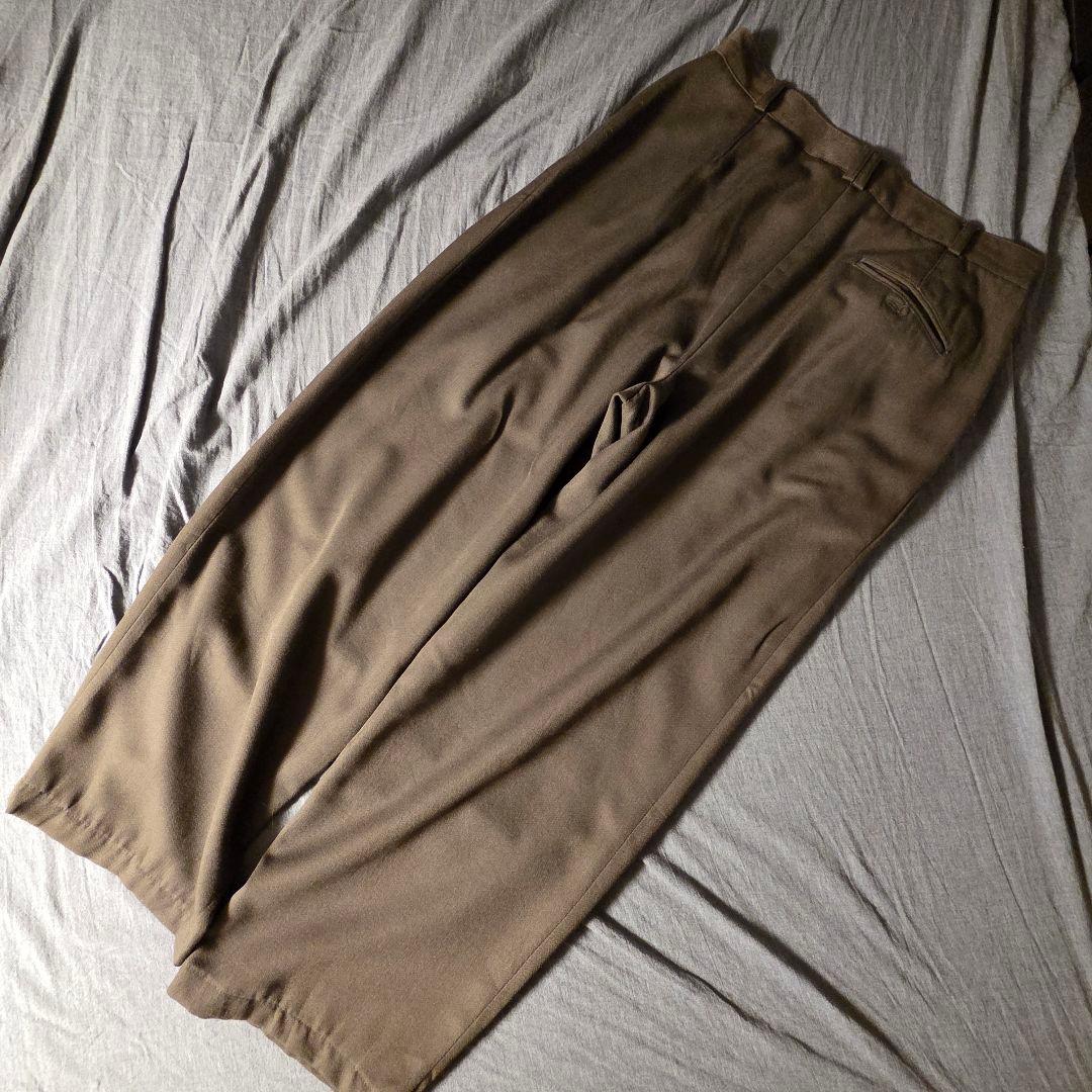 80s イタリア製 ギャザータック ワイドスラックス SIZE48