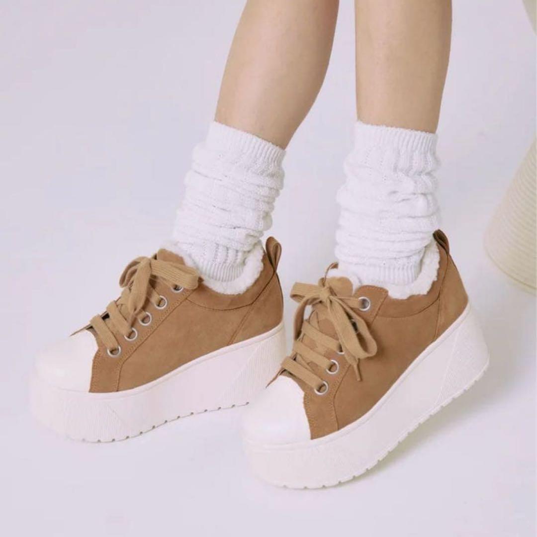 鈴木亜美さん platfom suede sneaker XL 厚底 鈴木あみ - メルカリ