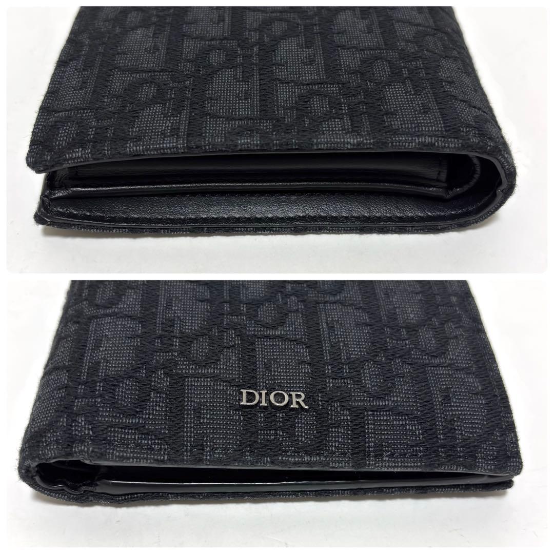 539✨美品✨ディオール 二つ折り財布 オブリーク トロッター