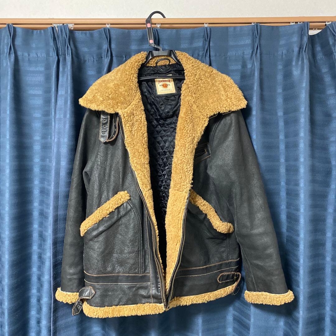 Diesel Leather Cie ブラックレザージャケット - メルカリ