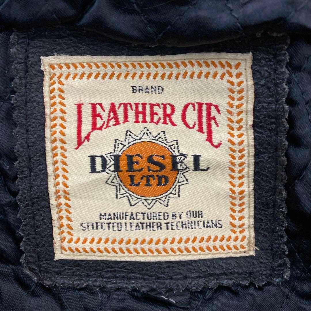 Diesel Leather Cie ブラックレザージャケット - メルカリ