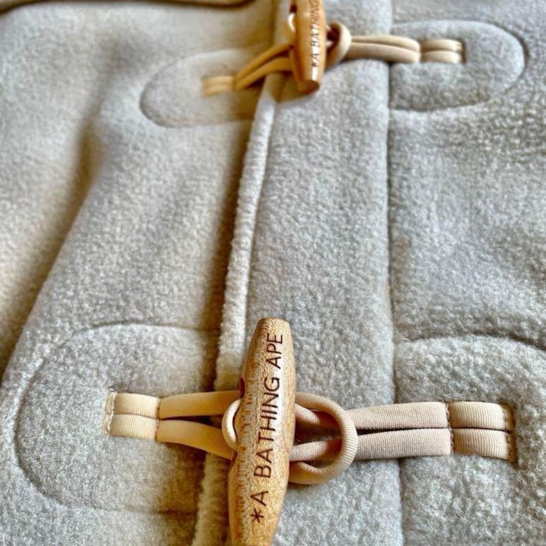 美品 A BATHING APE フリース ダッフルコート ベージュ - メルカリ