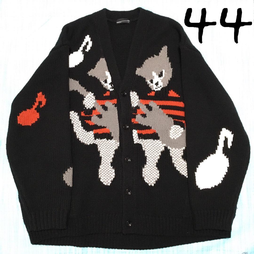 極美品☆2023AW⬛︎LAD MUSICIAN⬛︎ニットカーディガン⬛︎猫⬛︎44