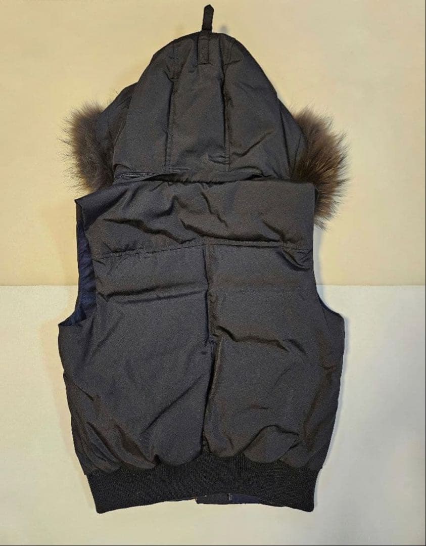 23区 オックスフォード ダウンベスト ファー 黒 38 オンワード - メルカリ