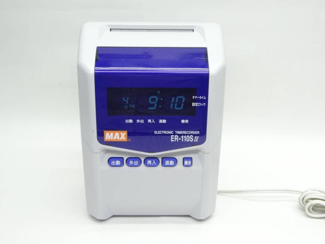 ☆良品 清掃済 MAX タイムレコーダー ER-110SIV + カード20枚 - メルカリ