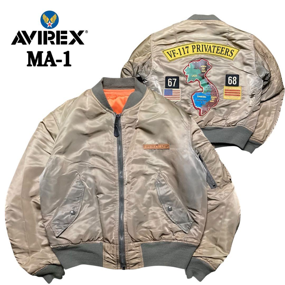 美品AVIREX アヴィレックスMA-1フライトジャケットLベトナム戦争期US製