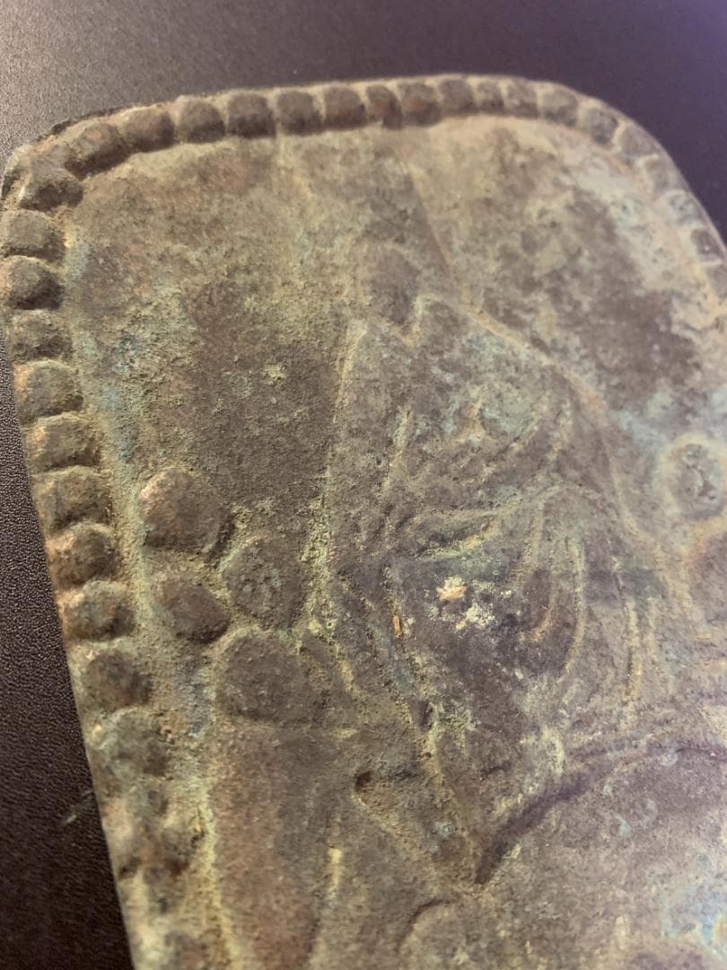 M463❀【本物】隠れキリシタン 踏み絵 聖母子像 銅製 絵踏 聖母マリア