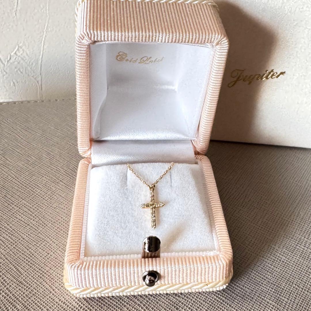 ジュピター クロス ダイヤモンド ネックレス 梨花 K18 - メルカリ