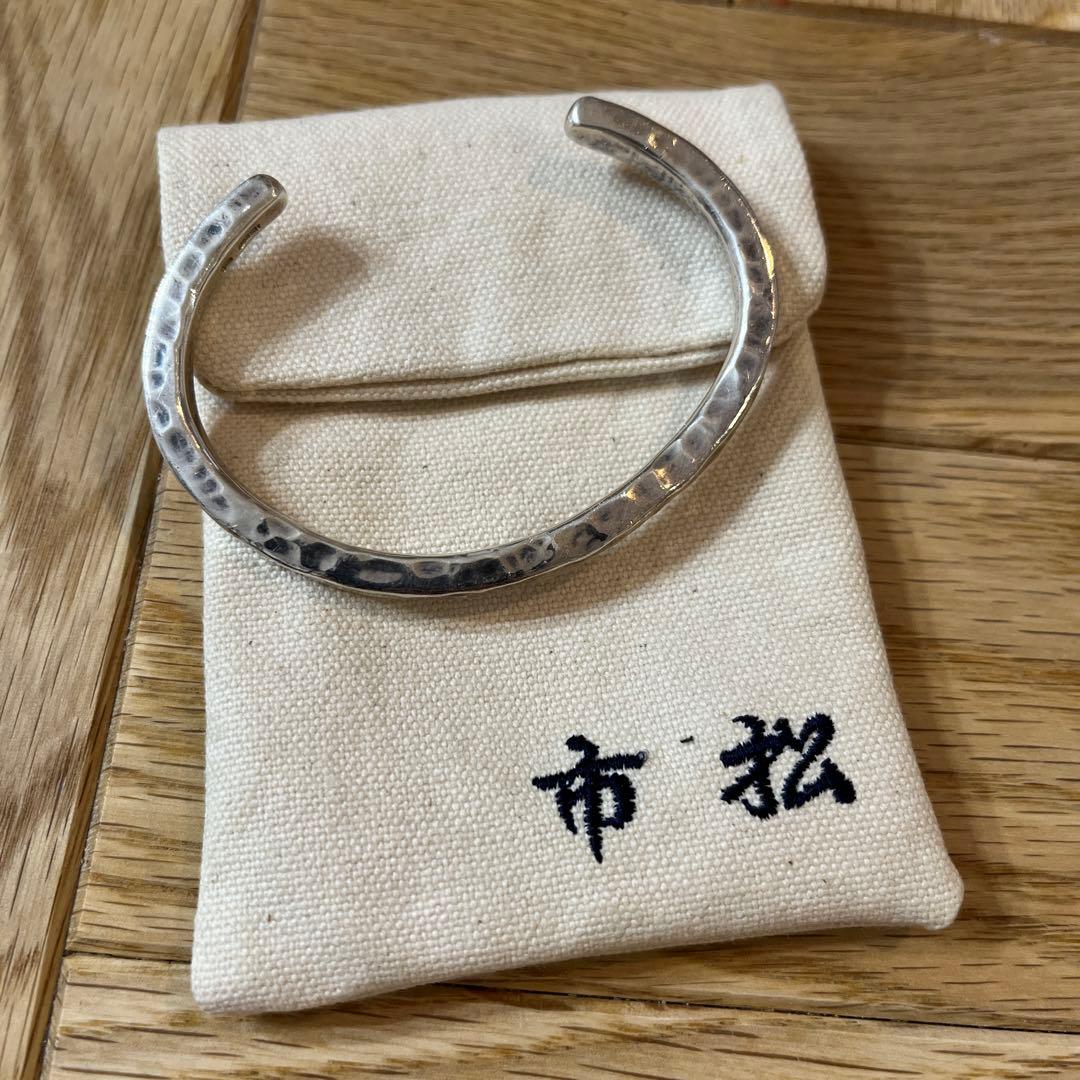 市松 ブレスレット バングル シルバー 3面打ちバングル 市松 | Belluria